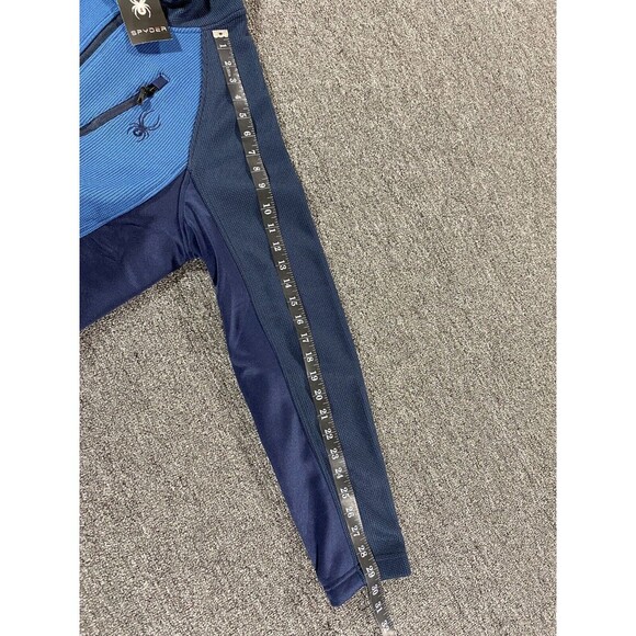 Spyder Jacket Mens Medium Blue Full Zip Long Sleeve Sweater Coat Marlin Fleece - Picture 7 of 16